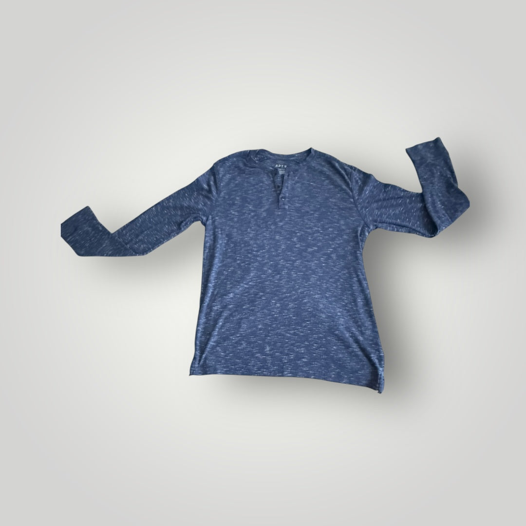 Apt. 9 Men’s Blue Long Sleeve Henley Size Medium